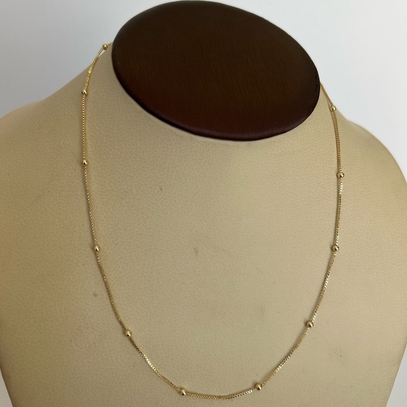 14k gold filled bead necklace - Picture 1 of 5